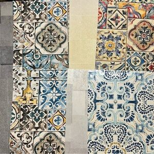 8 Large Vibrant & Shimmering Multicolor Street Print DIY Wallpaper Sample Sheets